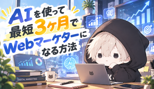 【2026年最新】AIを使って最短3ヶ月でWebマーケターになる方法｜未経験から学ぶロードマップ