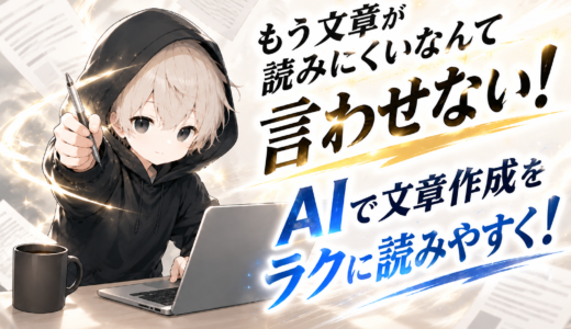 もう文章が読みにくいなんて言わせない！AIで文章作成をラクに読みやすく！