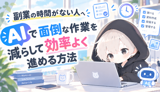 副業の時間がない人へ｜AIで面倒な作業を減らして効率よく進める方法