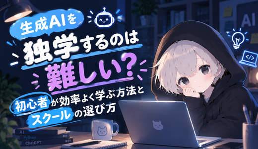 生成AIを独学するのは難しい？初心者が効率よく学ぶ方法とスクールの選び方